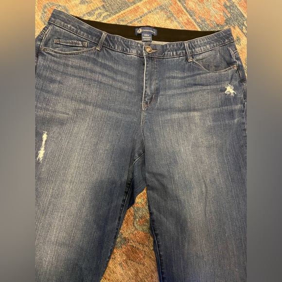 Democracy “Ab”solution Straight Leg Distressed Jeans Size 22W - Picture 3 of 6